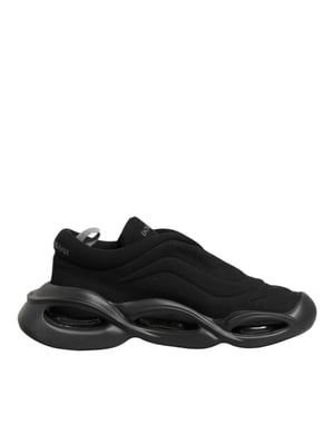 Dolce & Gabbana Zwart Veterschoen Wave Low Top Heren Sneakerschoenen