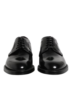 Dolce & Gabbana Svart Läder Snörskor Derby Klänning Formella Skor