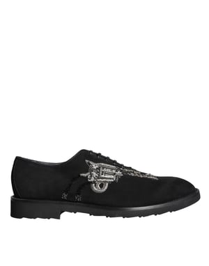 Dolce & Gabbana Svart Suede Sicilia Snörskor