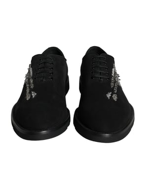 Dolce & Gabbana Svart Suede Sicilia Snörskor