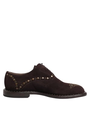 Dolce & Gabbana Bruna Sammet Snörda Oxford Skor