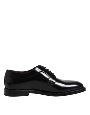 Dolce & Gabbana Svart Kalvskinn Snörning Klänning Derby Skor