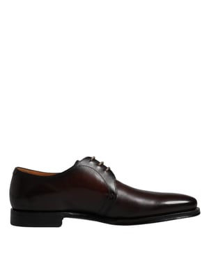 Dolce & Gabbana Svarta läderskor med snörning för män, Derbyformell 