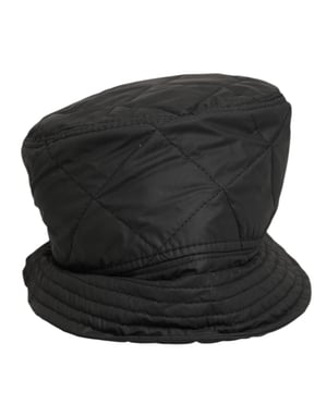 Dolce & Gabbana Zwarte Nylon Gequilte Bucket Hoed voor Mannen