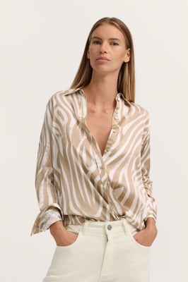 Bugatti Damen Bedrukte overhemdblouse van viscose