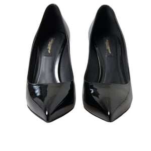 Dolce & Gabbana Zwarte Patenten Leren Hakken Schoenen