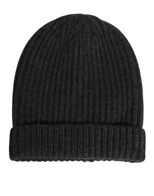 Dolce & Gabbana Zwarte Kasjmier Gebreide Beanie Heren Pet
