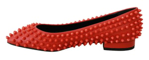 Philipp Plein Orange Läderskor Ballerina WHAT I DO Platta Skor