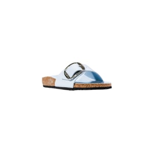 Birkenstock Blauwe Kunstlederen Platte Sandalen