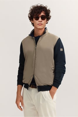 Bugatti Herren Sweatjack met ritssluiting en opstaande kraag