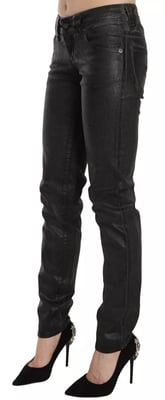 John Galliano Svart Tvättad Låg Midja Regular Leg Denimpants