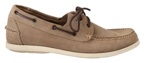 Pollini Beige Mocka Låga Mokasiner Casual Herrskor
