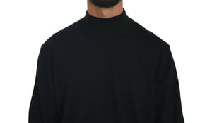MILA SCHÖN Svart Turtleneck Pullovertopp i Jungfrulig Ull