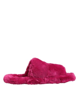 Dolce & Gabbana Rosa Akryl Fuskpäls Herr Tofflor Sandaler Skor