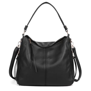 Women's Hobo Shoulder Bag in Black