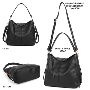 Women's Hobo Shoulder Bag in Black