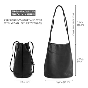Women's Tote Shoulder Bag in Black