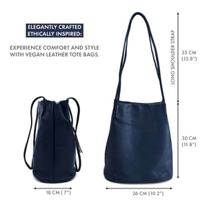 Women's Tote Shoulder Bag in Navy