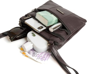 Women's Real Leather Crossbody Bag in Brown