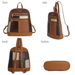Ladies' Genuine Leather Backpack in Multicolour