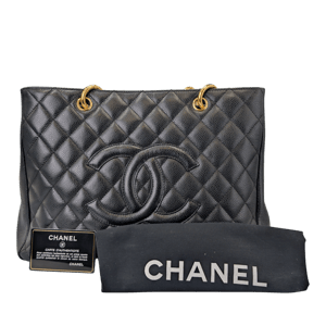 Chanel GST Black Caviar Gold