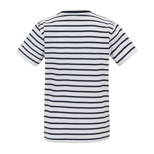 Regatta Bosley Stripe T-shirt voor kinderen/Kinderen (Wit/Zwaar)