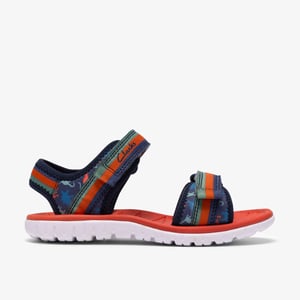 Surfing Tide K Navy Print Sandals