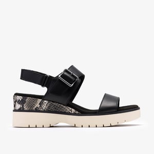Diaz Rose Black Combi Sandals