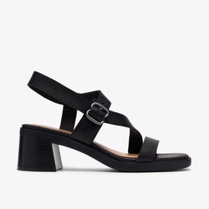 Jaylan Sol Black Leather Sandals