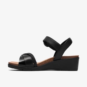 Kacha Twist Black Leather Sandals