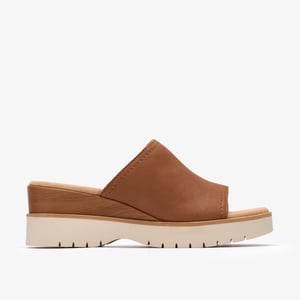 Diaz Slide Tan Leather Sandals