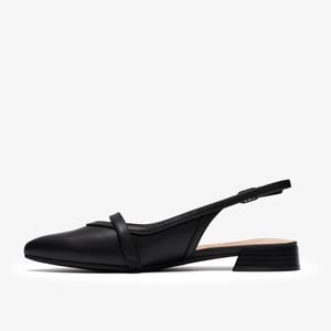 Natalyn Sling Black Leather Shoes