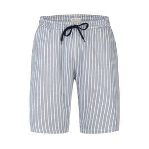 Phil & Co Heren shortama korte pyjama set donkerblauw/grijs gestreept