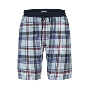 Phil & Co Heren shortama korte pyjama set rood/blauw geruit