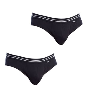 Pack-2 Slips Bomull Stretch andningsbart tyg D6577 herr bekväm och sval design för män