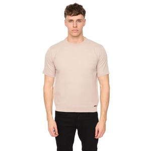 Duck and Cover Mens Marvela Knitted T-Shirt (Stone)