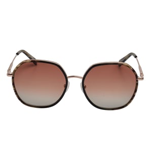 Vrouwen Hexagonale Metalen Zonnebril met Acetaat Frame LO163S