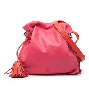 Pre-owned Bicolor Nappa Flamenco Tassel 30 Crossbody