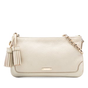 Pre-owned Leather Tassel Chain Crossbody