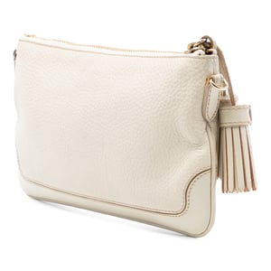 Pre-owned Leather Tassel Chain Crossbody