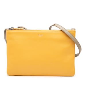 Pre-owned Large Tricolor Lambskin Trio Crossbody