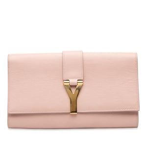 Begagnad Textured Leather Chyc Ligne Clutch