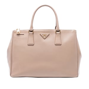 Pre-owned Large Saffiano Lux Galleria Double Zip Tote