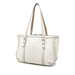Pre-owned Anagram Perforated Coated Canvas Tote