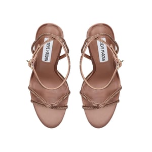 Satin Juniper Brown Satin  Heels