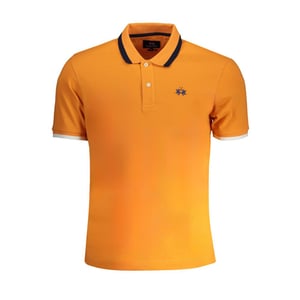 La Martina Arancione Katoenen Heren Polo