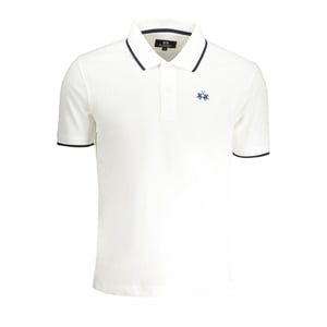 La Martina Witte Katoenen Poloshirt voor Heren