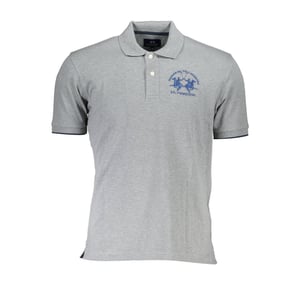 La Martina Grigio Katoenen Heren Polo
