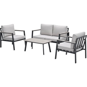 Garden Impressions Ricca aluminium loungeset carbon black desert sand