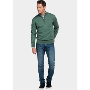 Bos Bright Blue Half zip cotton 1/2 zipp regular fit 618400cct-13/735